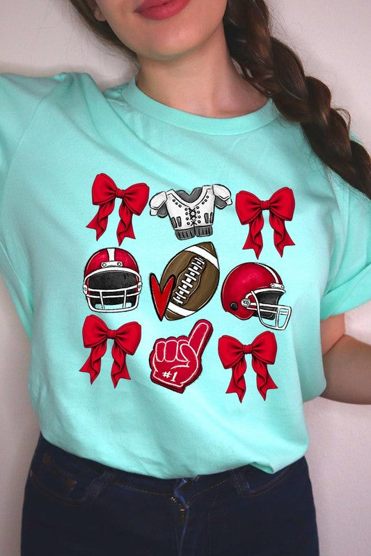 Coquette Football Graphic Tee Shirt