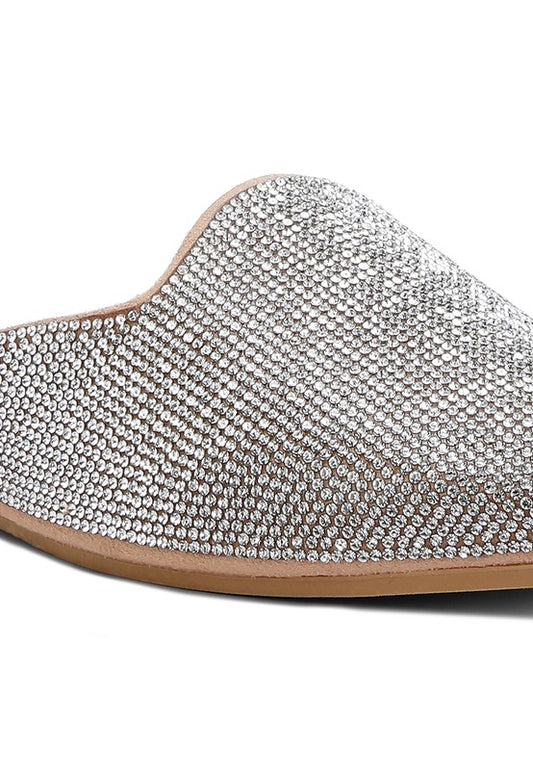 Rayen Rhinestones Embellished Mules Sandles