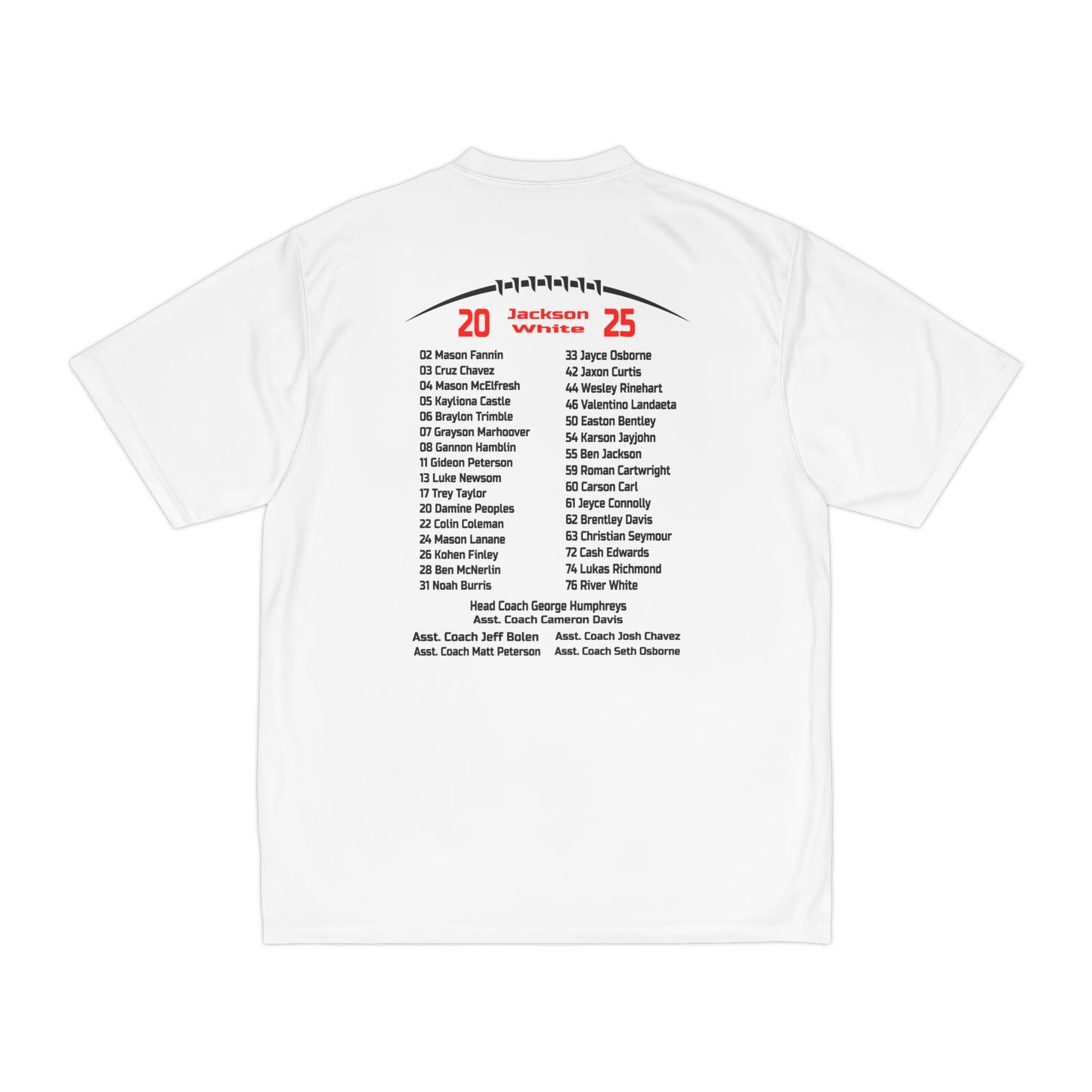 2025 Jackson White Peewee Football Division Champions Tee