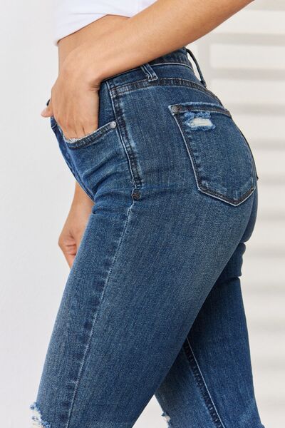 Judy Blue Full Size High Waist Distressed Slim Jeans - 88798