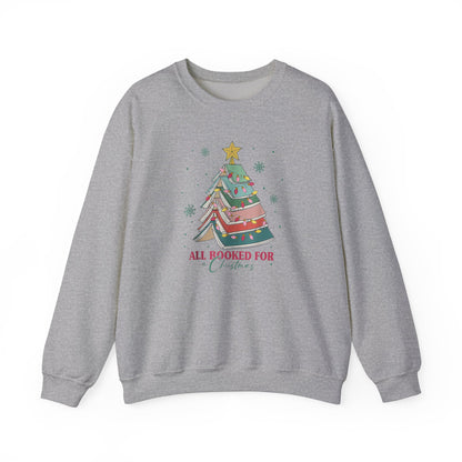 All Booked for Christmas Sweatshirt Bookworm Sweatshirt