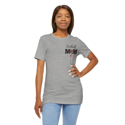 Personalized Custom Football Mom Unisex Jersey Short Sleeve Tee Shirt Bella & Canvas