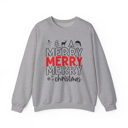 Merry Christmas Crewneck Unisex Sweatshirt Christmas Sweater Holidays Gift