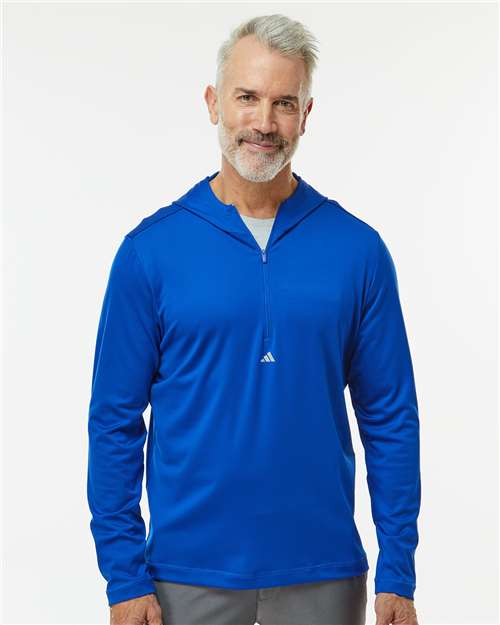 Adidas Lightweight Performance Quarter-Zip Hooded Pullover