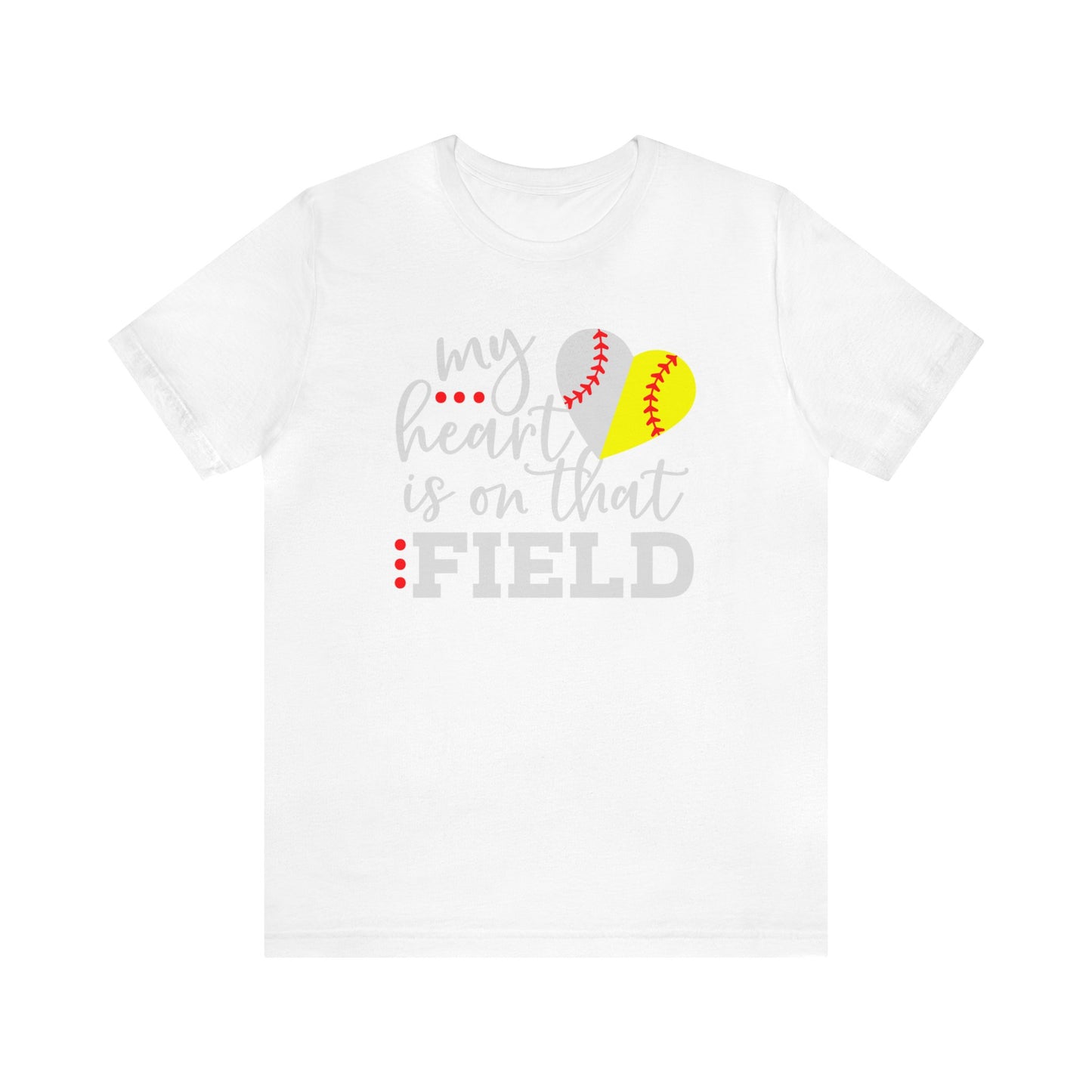 Softball My Heart Unisex Jersey Short Sleeve Tee Shirt