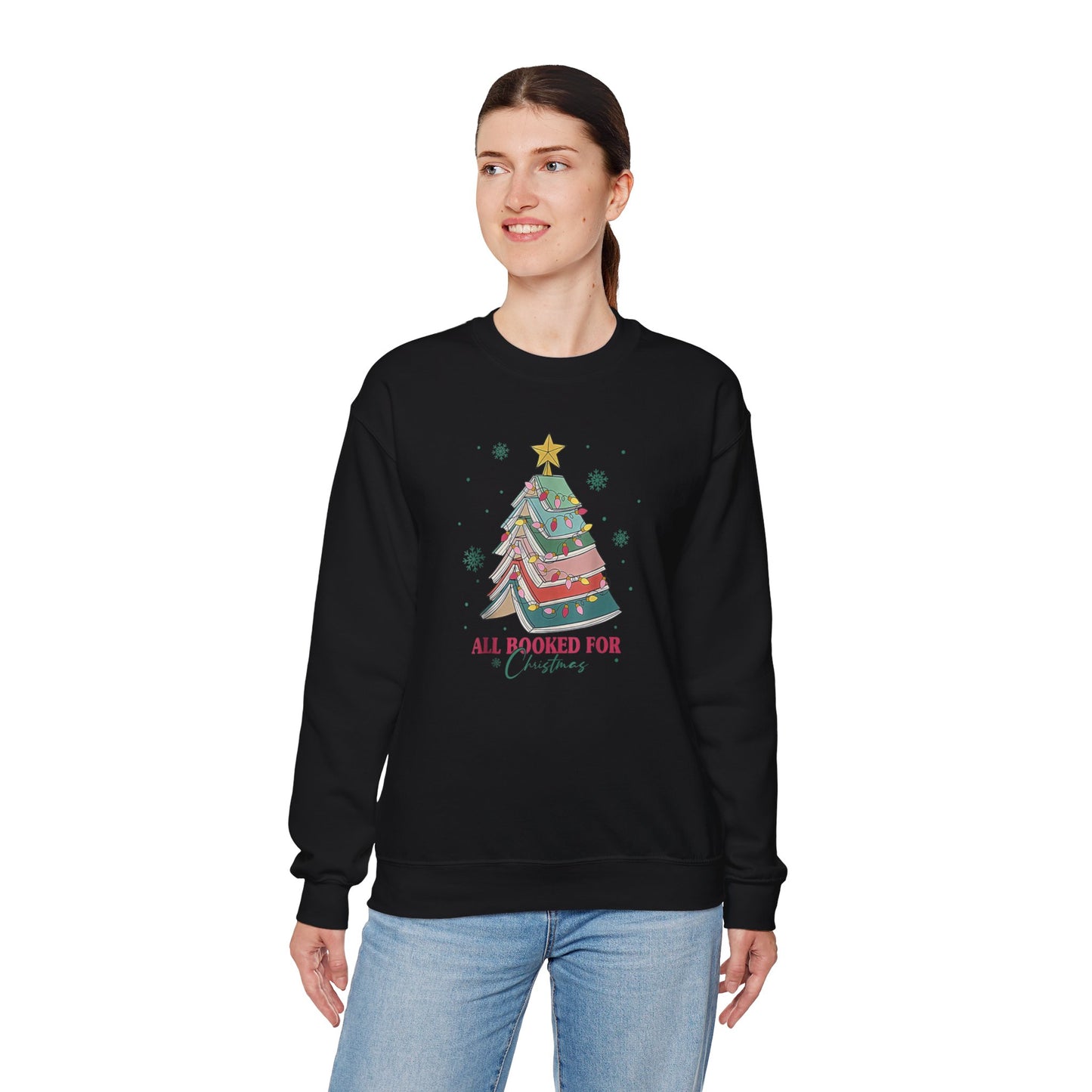 All Booked for Christmas Sweatshirt Bookworm Sweatshirt