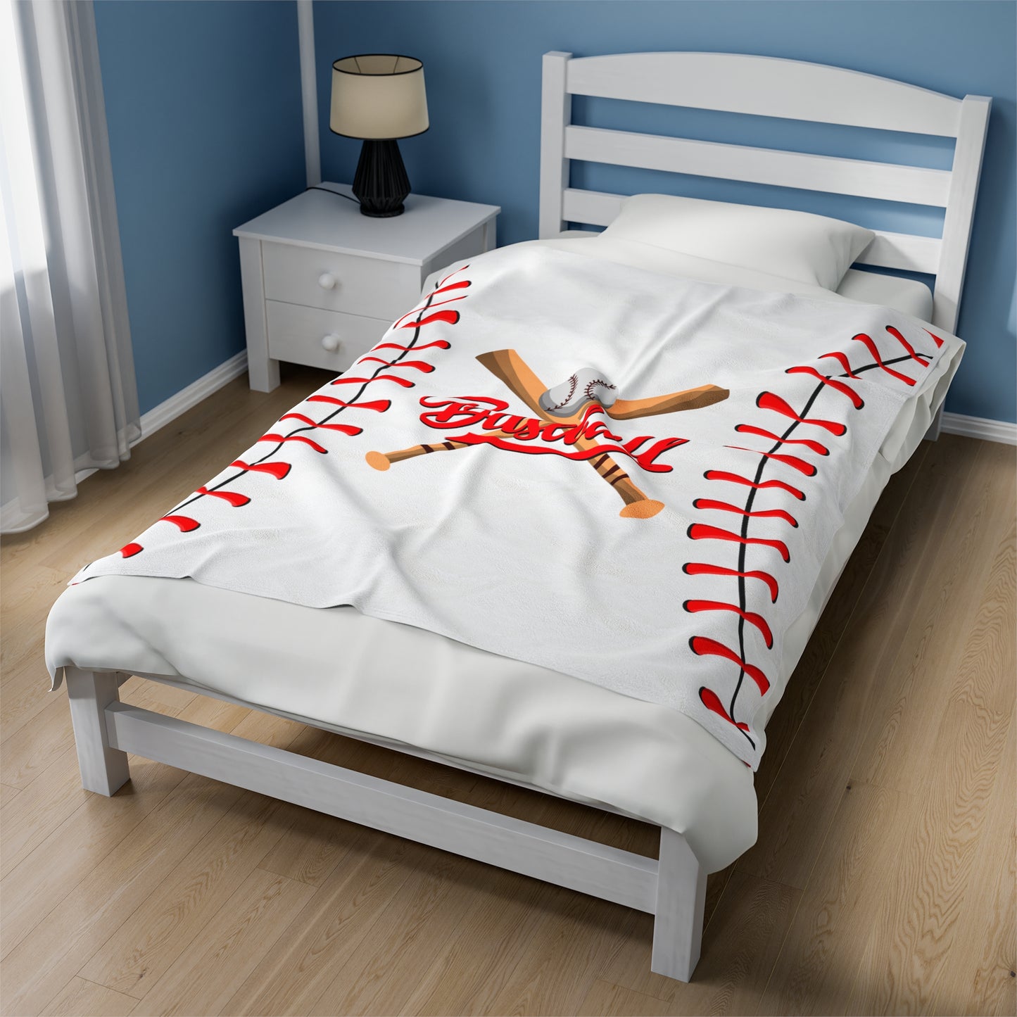 Baseball Plush Blanket Velveteen Plush Blanket