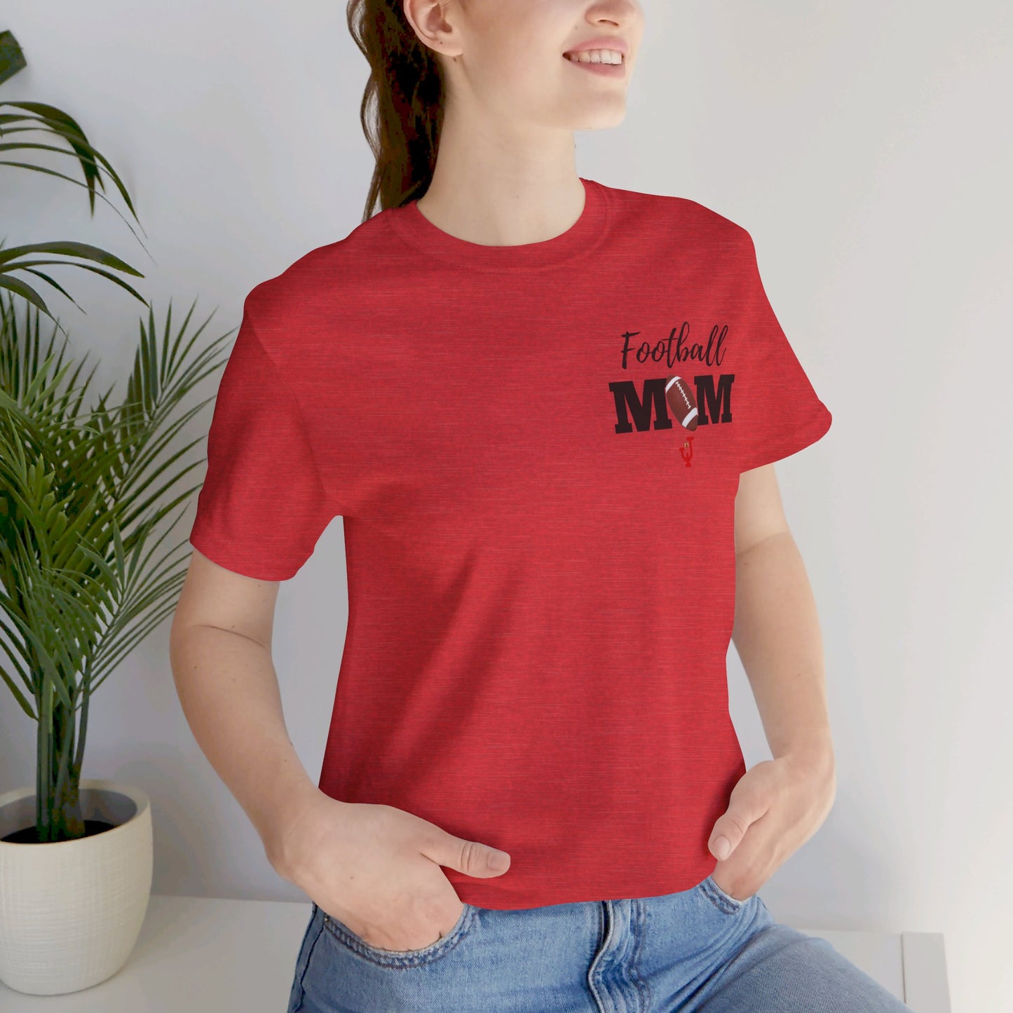 Personalized Custom Football Mom Unisex Jersey Short Sleeve Tee Shirt Bella & Canvas