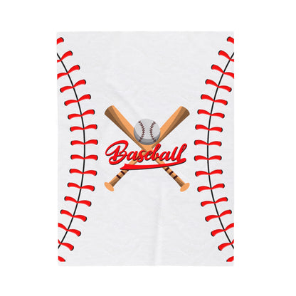 Baseball Plush Blanket Velveteen Plush Blanket