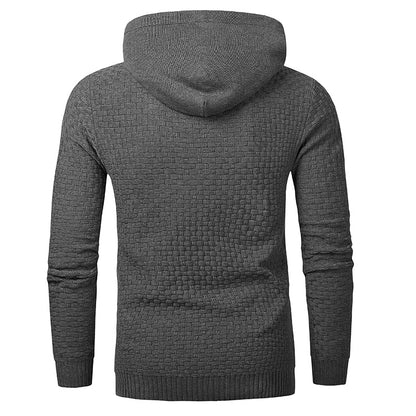 Men's Hooded Sweatshirt Long Sleeve Knitted Hoodie Sweatshirt Pullover Sweater