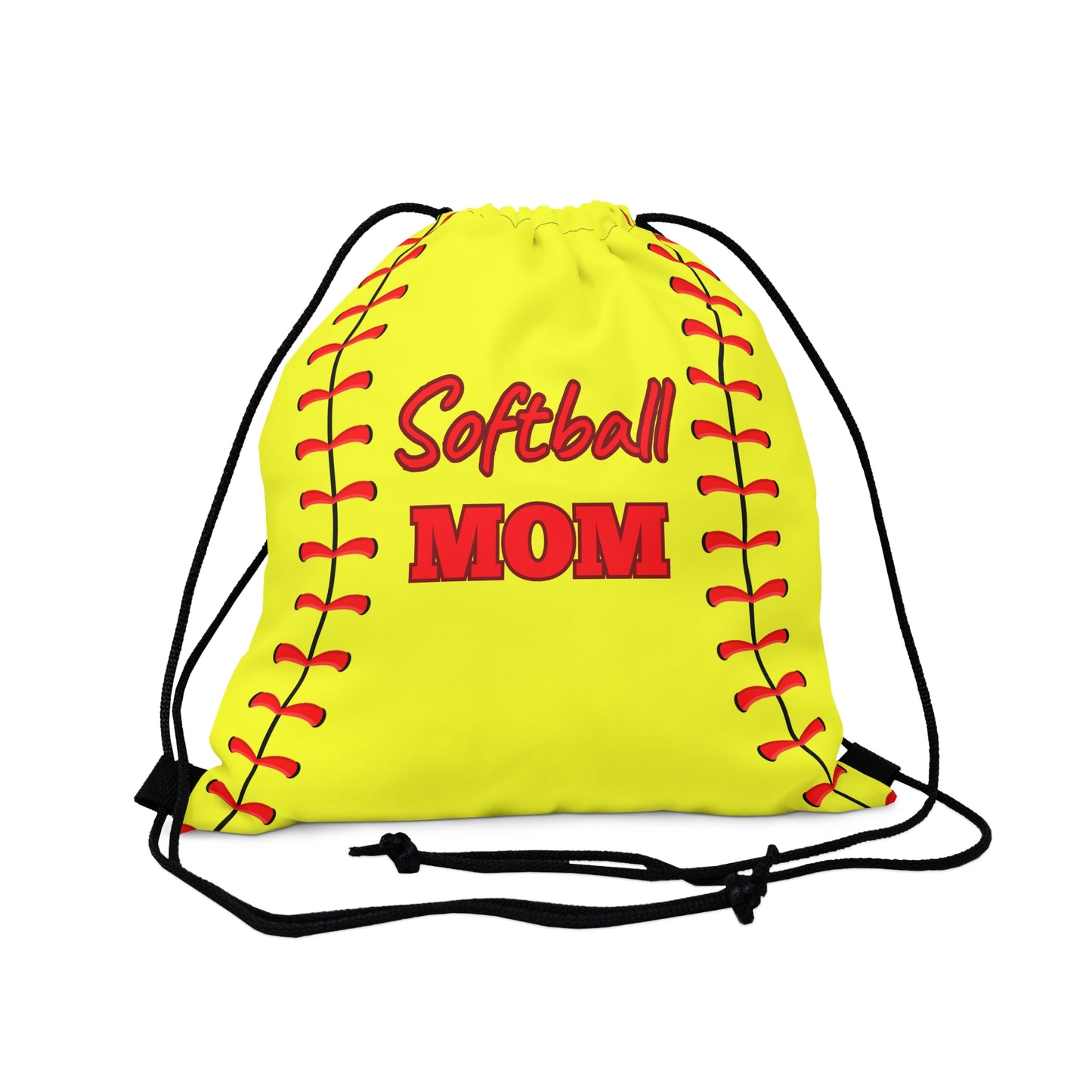 Softball Mom Backpack Outdoor Drawstring Backpack