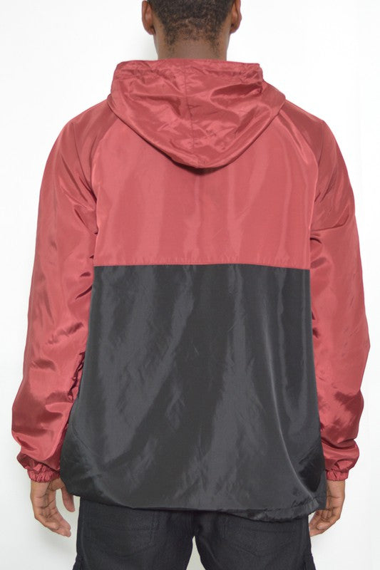 Weiv Color Block Anorak Jacket Pullover Windbreaker