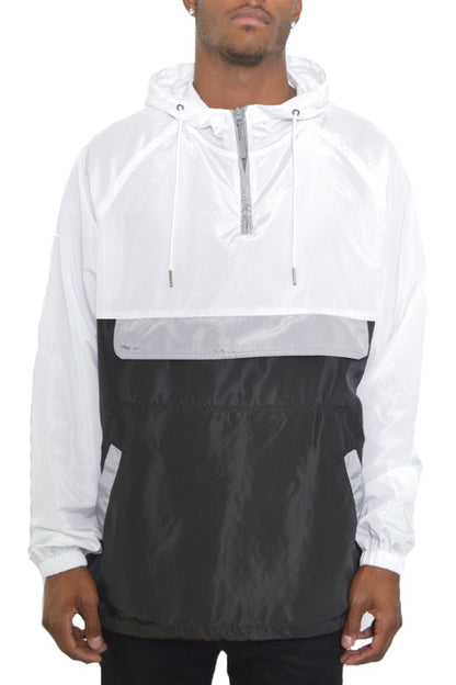 Weiv Color Block Anorak Jacket Pullover Windbreaker