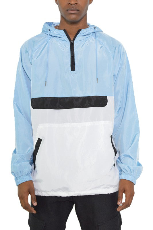 Weiv Color Block Anorak Jacket Pullover Windbreaker