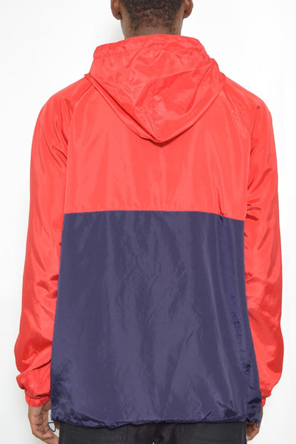 Weiv Color Block Anorak Jacket Pullover Windbreaker