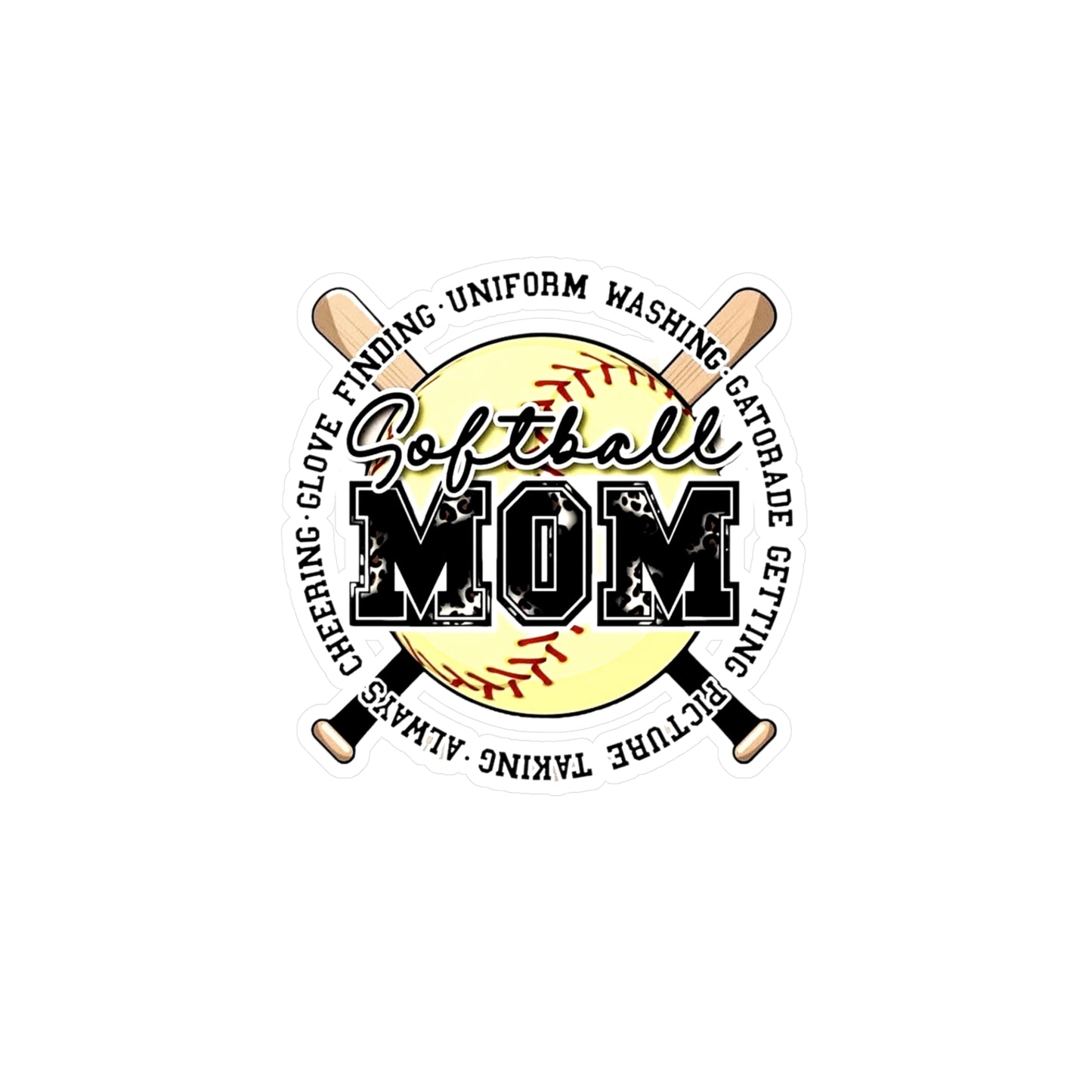 Softball Mom Vinyl Decals Softball Stickers