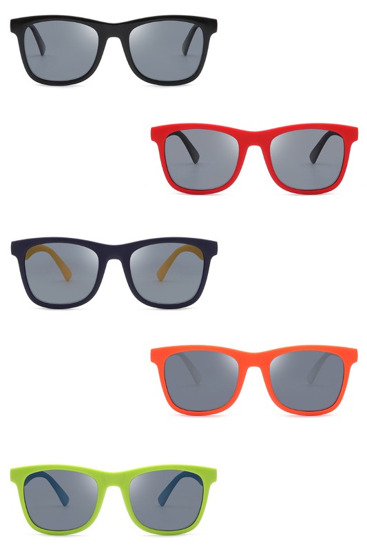 Cramilo Eyewear Children Rectangle Kids Polarized Sunglasses