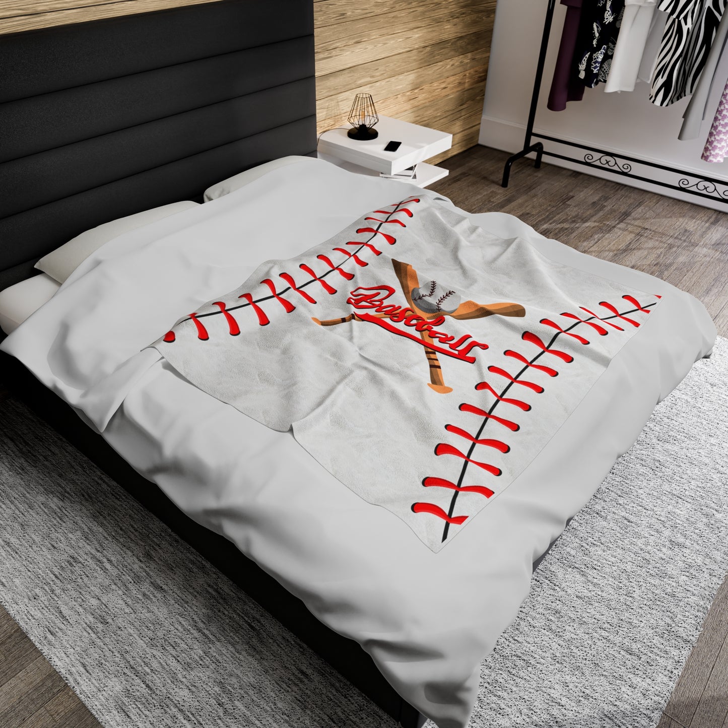 Baseball Plush Blanket Velveteen Plush Blanket