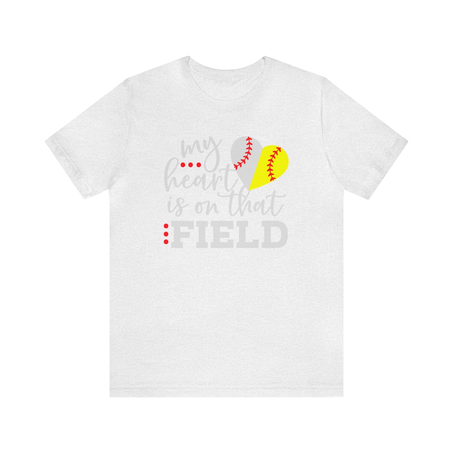 Softball My Heart Unisex Jersey Short Sleeve Tee Shirt