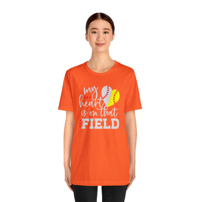 Softball My Heart Unisex Jersey Short Sleeve Tee Shirt