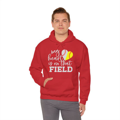 Softball My Heart Unisex Heavy Blend Hooded Sweatshirt