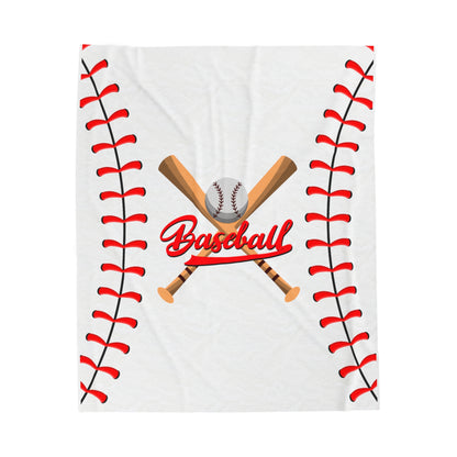 Baseball Plush Blanket Velveteen Plush Blanket