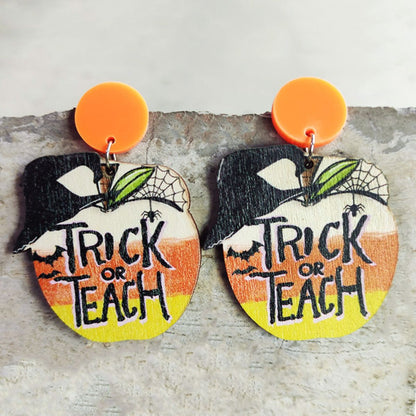 Halloween Drop Earrings Trick or Treat Spooky Earrings