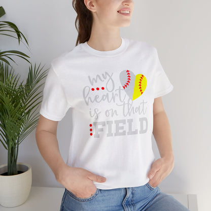 Softball My Heart Unisex Jersey Short Sleeve Tee Shirt