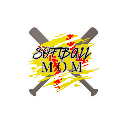 Softball Mom Stickers Kiss-Cut Vinyl Decals