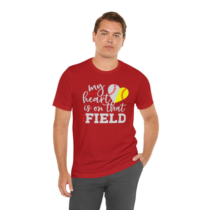 Softball My Heart Unisex Jersey Short Sleeve Tee Shirt