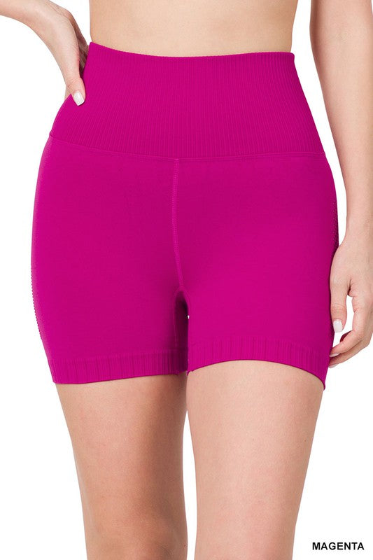 Zenana Seamless High Waisted Shorts