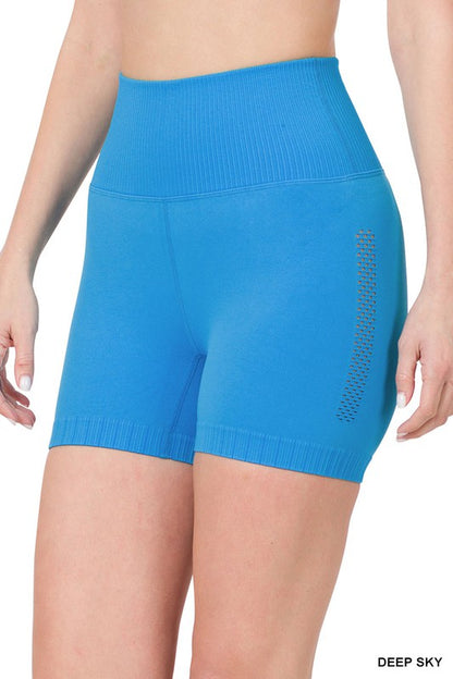 Zenana Seamless High Waisted Shorts