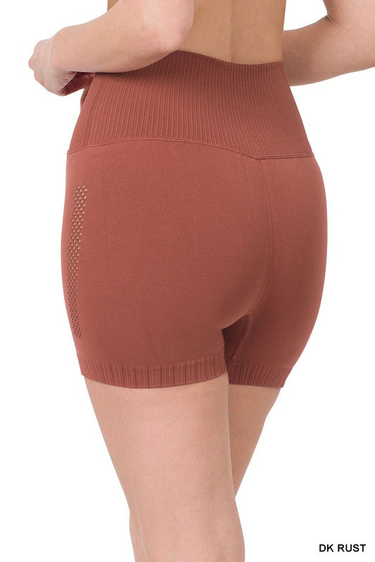 Zenana Seamless High Waisted Shorts