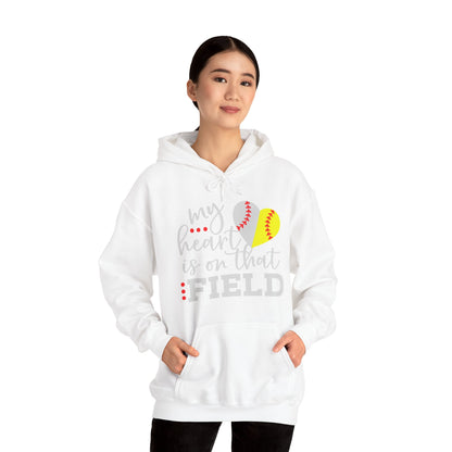 Softball My Heart Unisex Heavy Blend Hooded Sweatshirt