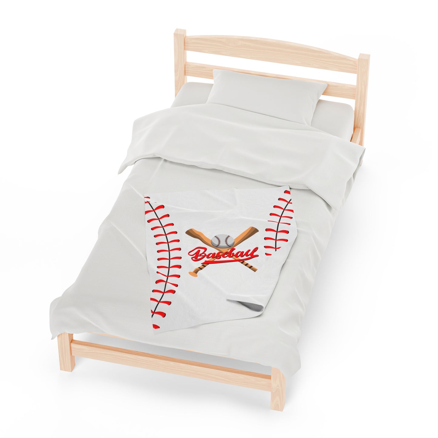 Baseball Plush Blanket Velveteen Plush Blanket