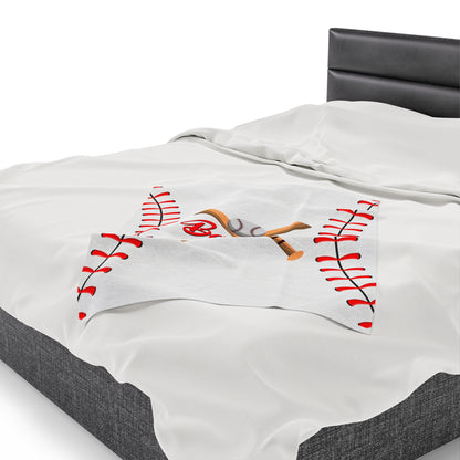 Baseball Plush Blanket Velveteen Plush Blanket