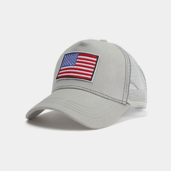 American Flag Unisex Trucker Hat Adjustable Snap Cap