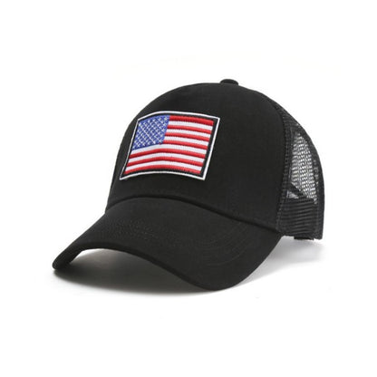 American Flag Unisex Trucker Hat Adjustable Snap Cap