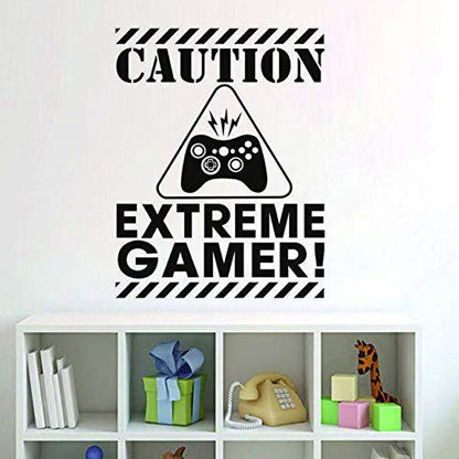 Caution Gamers Wall Stickers