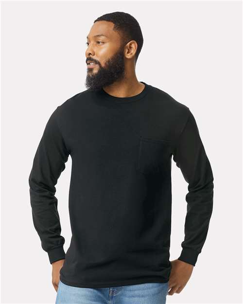 Ultra Cotton® Long Sleeve Pocket T-Shirt