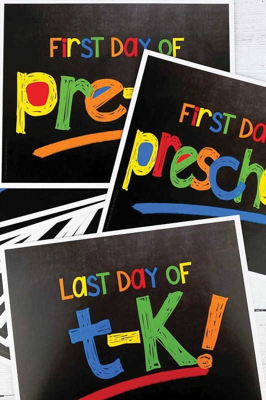 First & Last Days of School Photo Prop Signs