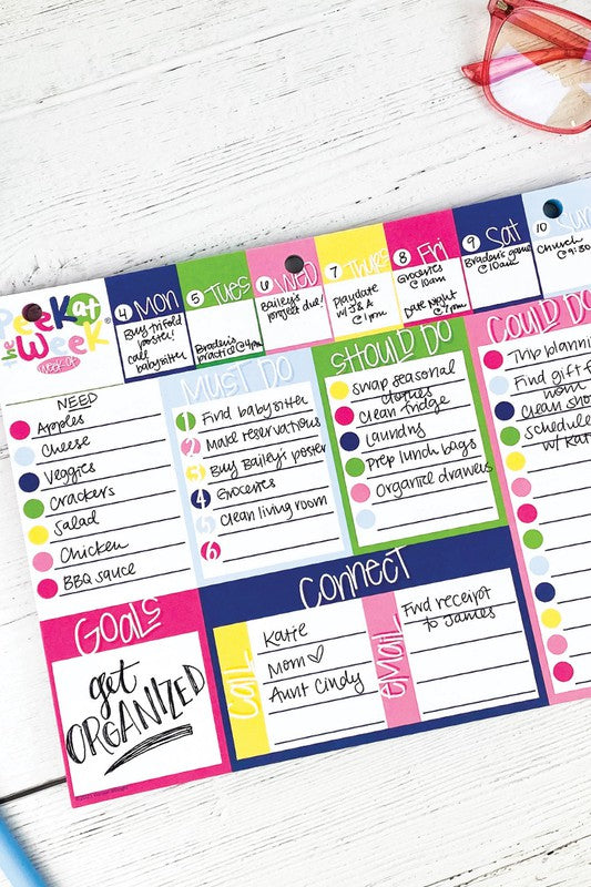 Peek at the Week 52-Week Non-dated Planner Pad