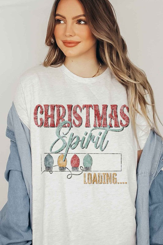 LOADING CHRISTMAS SPIRIT GRAPHIC TEE / T-SHIRT