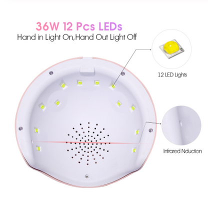 Finger Nail Lamp Is Used For Nail Polish Dry Gel Ice Polishing Lamp