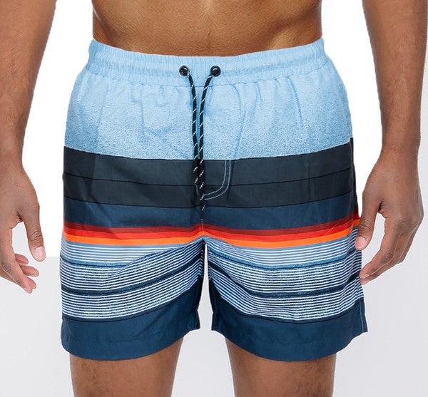 Weiv Blue stripes Swim Shorts