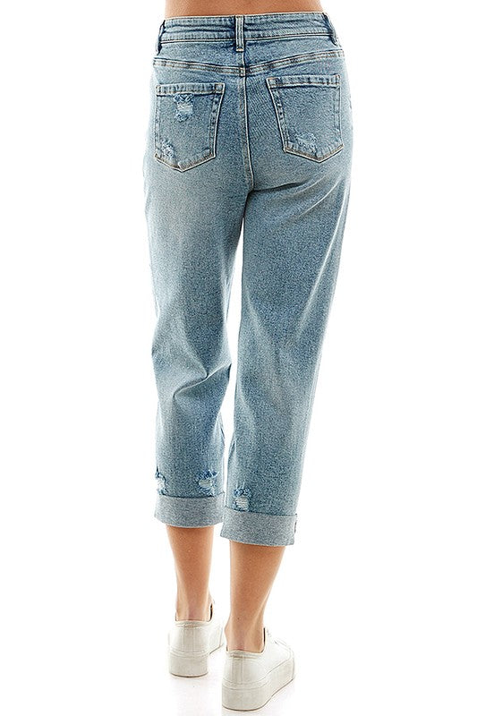 Blue Age Women's Stretch Roll-up Denim Pant