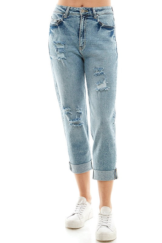 Blue Age Women's Stretch Roll-up Denim Pant