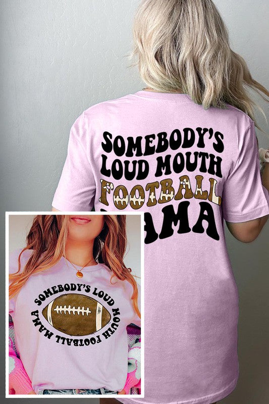 Somebody Loud Mouth Football Mama UNISEX SHORT SLEEVE Shirt