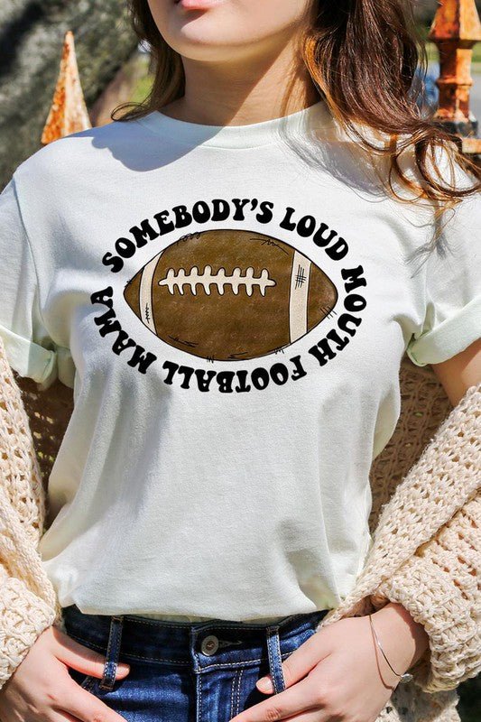 Somebody Loud Mouth Football Mama UNISEX SHORT SLEEVE Shirt