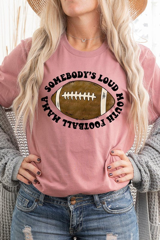 Somebody Loud Mouth Football Mama UNISEX SHORT SLEEVE Shirt